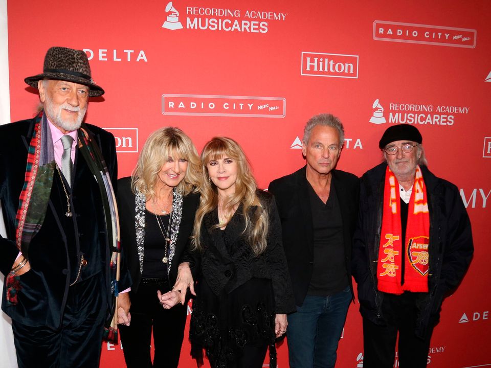 Mick Fleetwood, Christine McVie, Stevie Nicks, Lindsey Buckingham and John McVie of Fleetwood Mac.