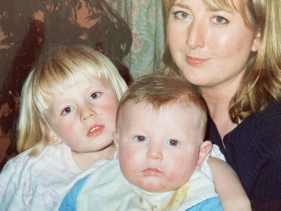 Roisin Gorman pictured with her kids, Finn and Donal when they were younger