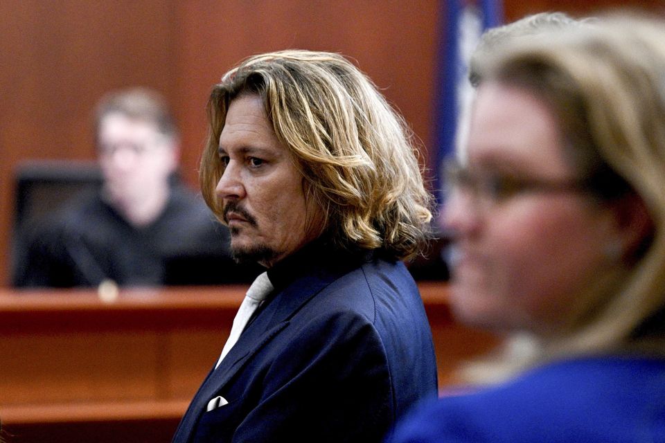 Johnny Depp in the courtroom (Brendan Smialowski, Pool via AP)