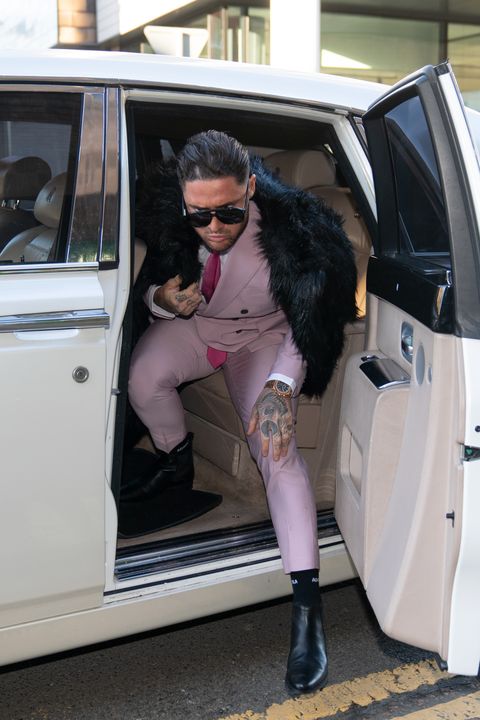 Reality TV star Stephen Bear arrives at Chelmsford Crown Court, Essex, where he is charged with voyeurism and two counts of disclosing private sexual photographs or films. Picture date: Tuesday December 6, 2022.