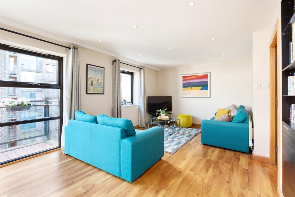 The open-plan living area