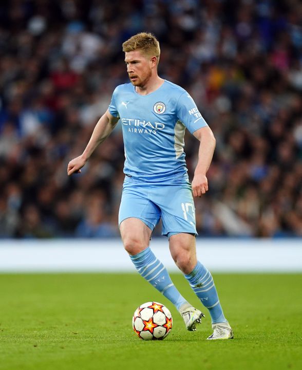 Kevin De Bruyne claimed second place behind Mohamed Salah in the FWA awards (Mike Egerton/PA)