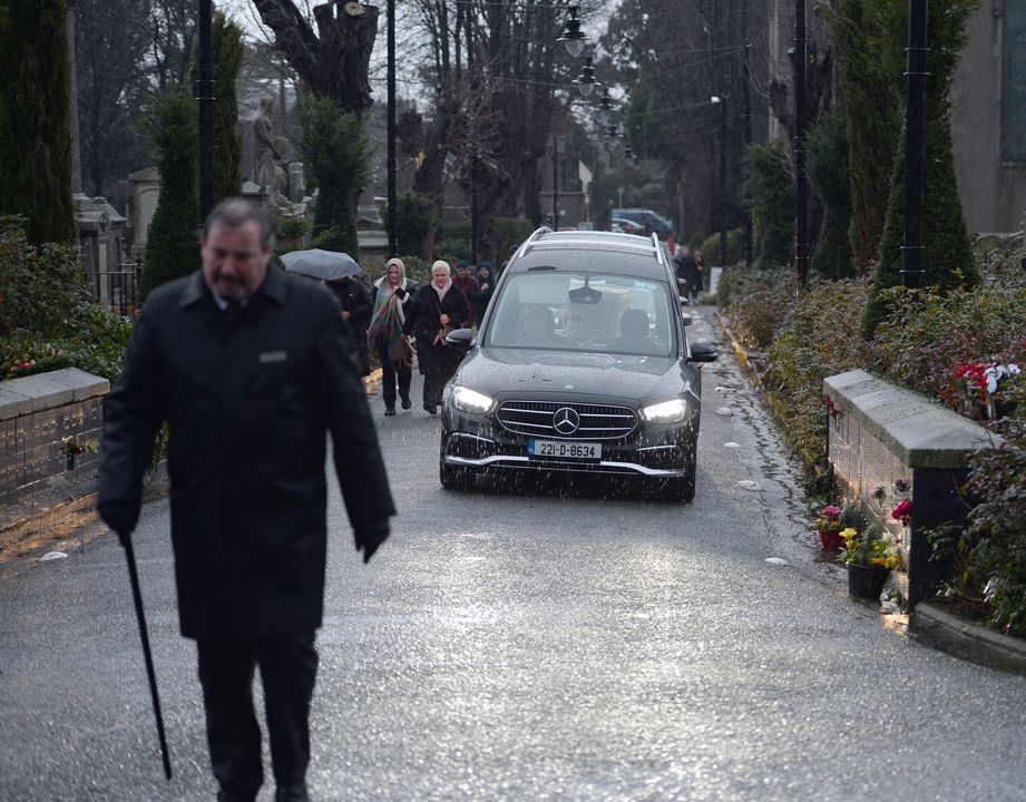 Funeral of Carol Anne Lowe at Mount Jerome Cemetery and Crematorium. Photo: Ernie Leslie