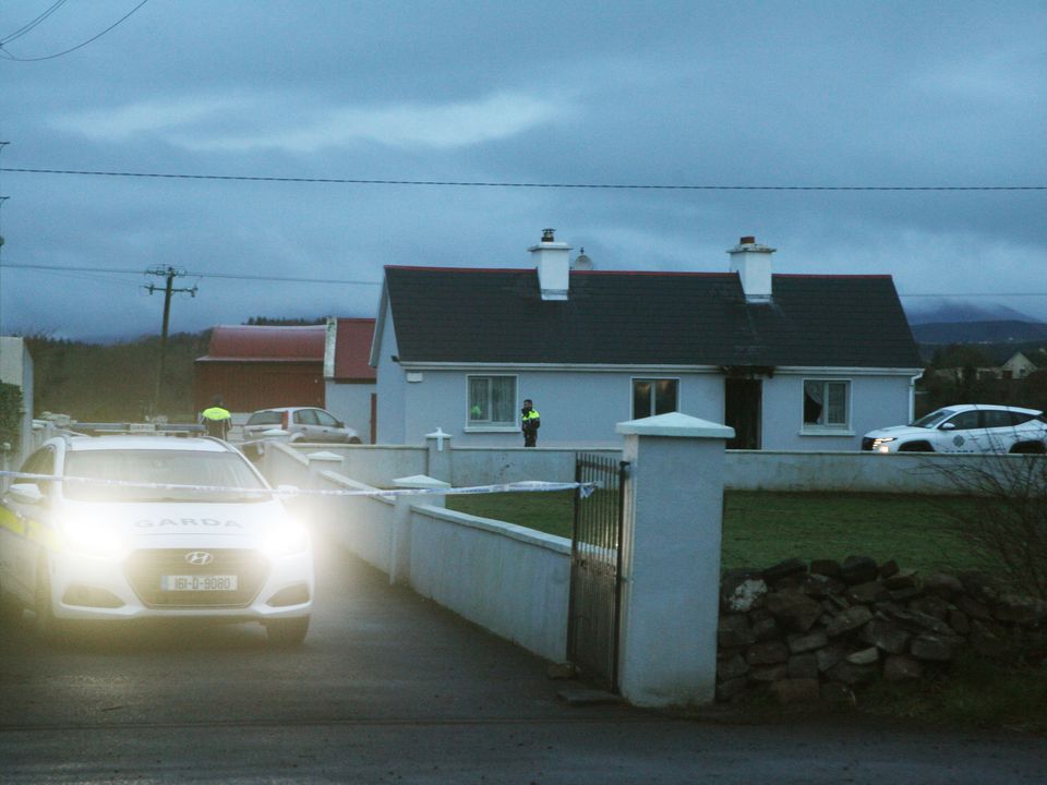 The scene at a house where a man was shot dead at Pheasanthill, Castlebar, Co Mayo. Photo: Padraig O'Reilly