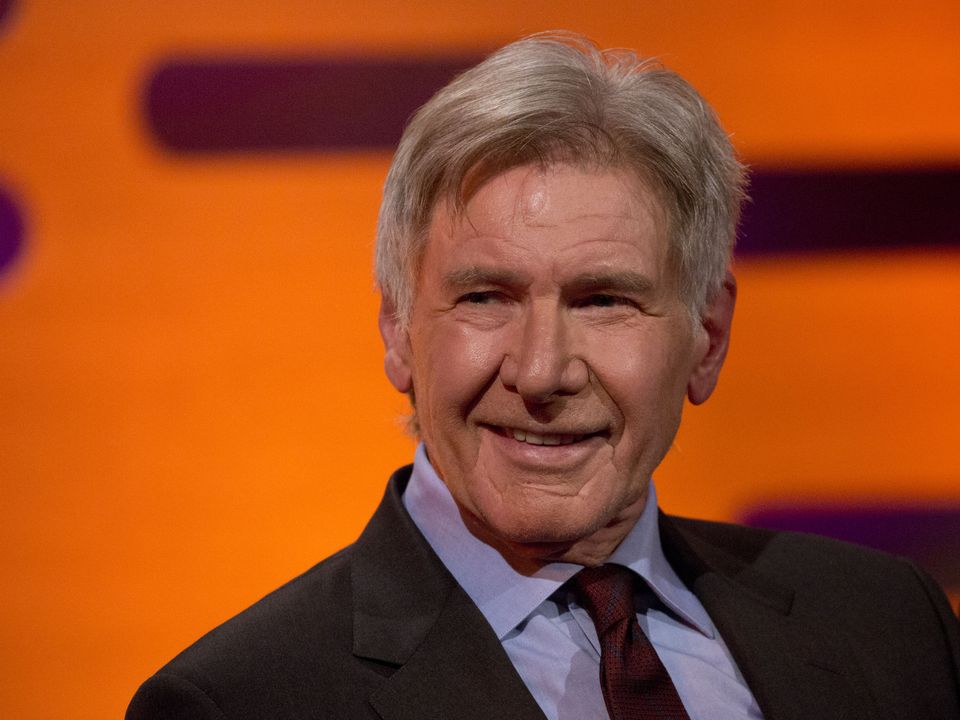 Harrison Ford during filming of the Graham Norton Show