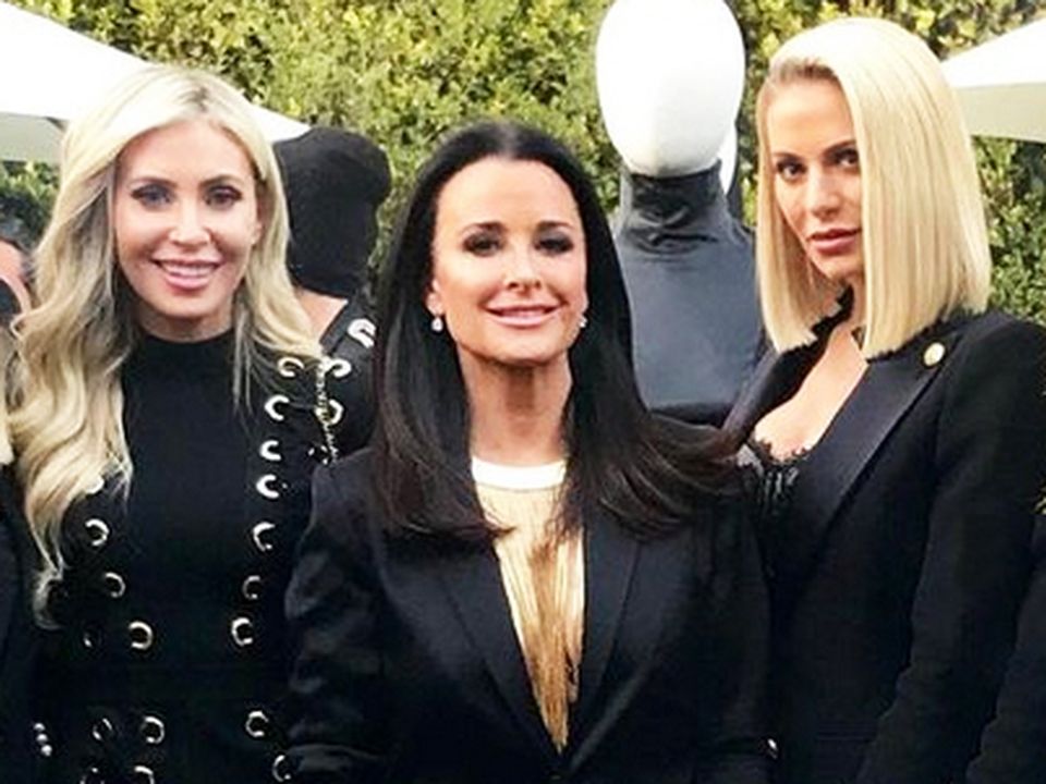 Kyle Richards hanging out with Dubliner Claudine Keane and her RHOBH co-star Dorsit Kemsley