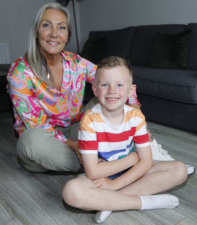 Miss Bikini Over 60s Allyson Hines with her Grandson Jesse
