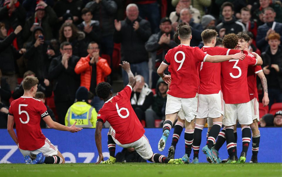Manchester United beat Wolves in the FA Youth Cup semi-final (Nigel French/PA)