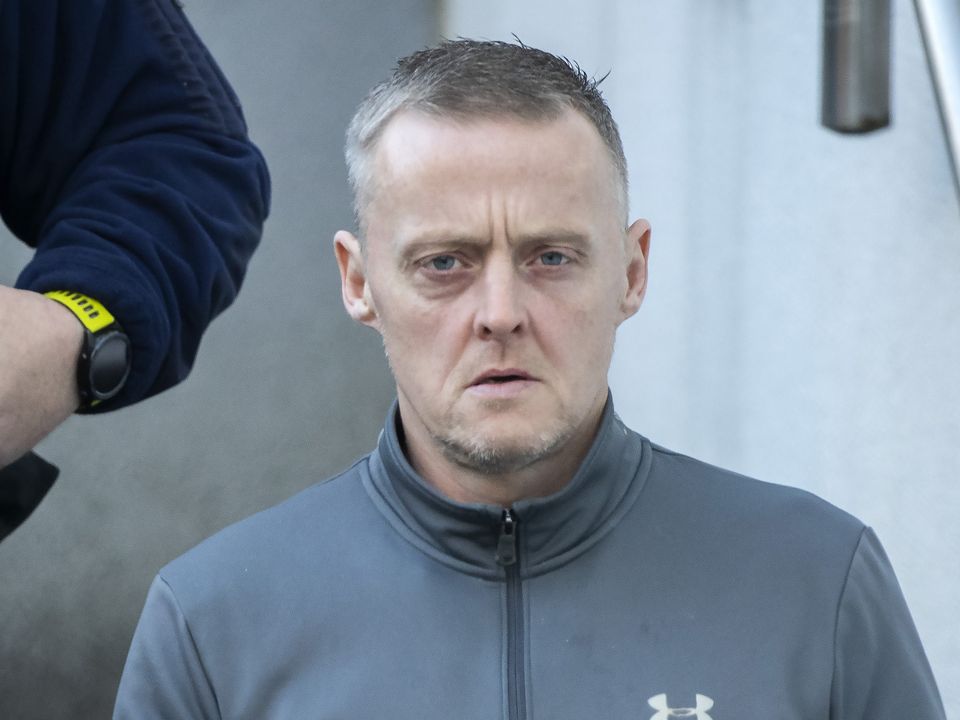 Darren Carton (41) of Carraigoona Close, Kilmacanogue, Co Wicklow, pictured at Bray Circuit Court where he is on trial over the alleged burglary of the Wicklow home of well-known blues singer Mary Coughlan. Picture Colin Keegan, Collins Dublin