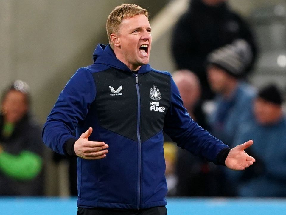 Newcastle head coach Eddie Howe has guided the club to the brink of Premier League safety (Owen Humphreys/PA)