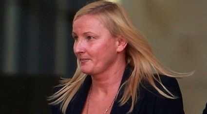 Joanne Byrne, wife of Thomas 'Bomber' Kavanagh leaving Ispwich court