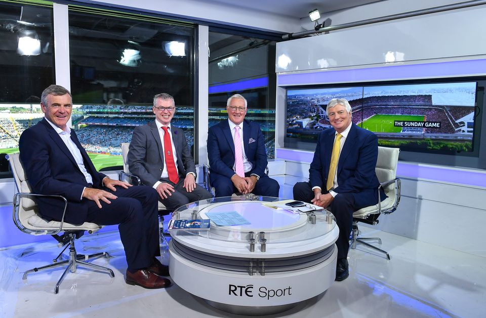 Pat Spillane with Colm O'Rourke, Joe Brolly and Michael Lyster