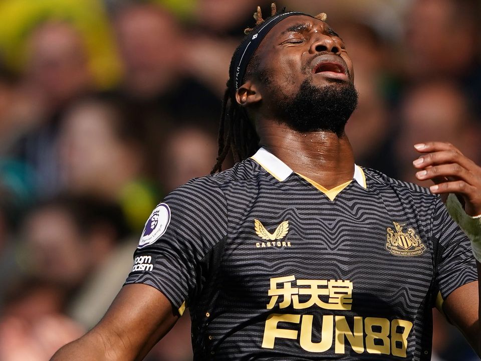 Newcastle’s Allan Saint-Maximin sought out his manager to offer an explanation (Zac Goodwin/PA)