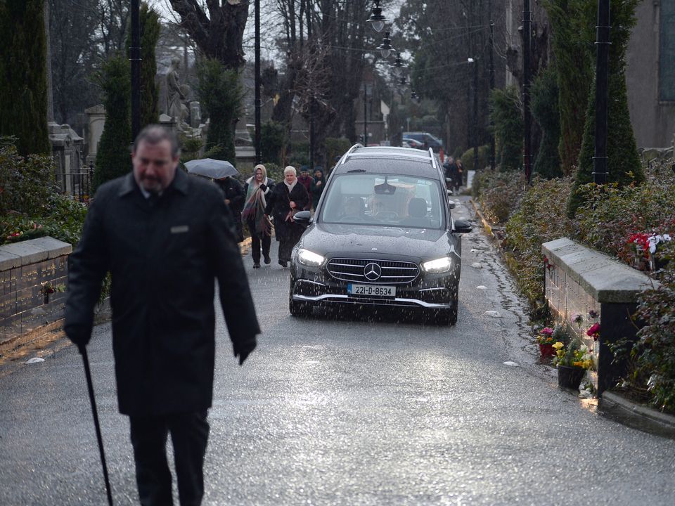 Funeral of Carol Anne Lowe at Mount Jerome Cemetery and Crematorium. Photo: Ernie Leslie