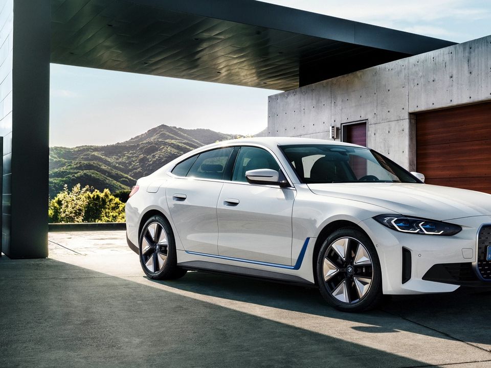 The BMW i4 could be mistaken for a combustion car but it is 100 percent electric