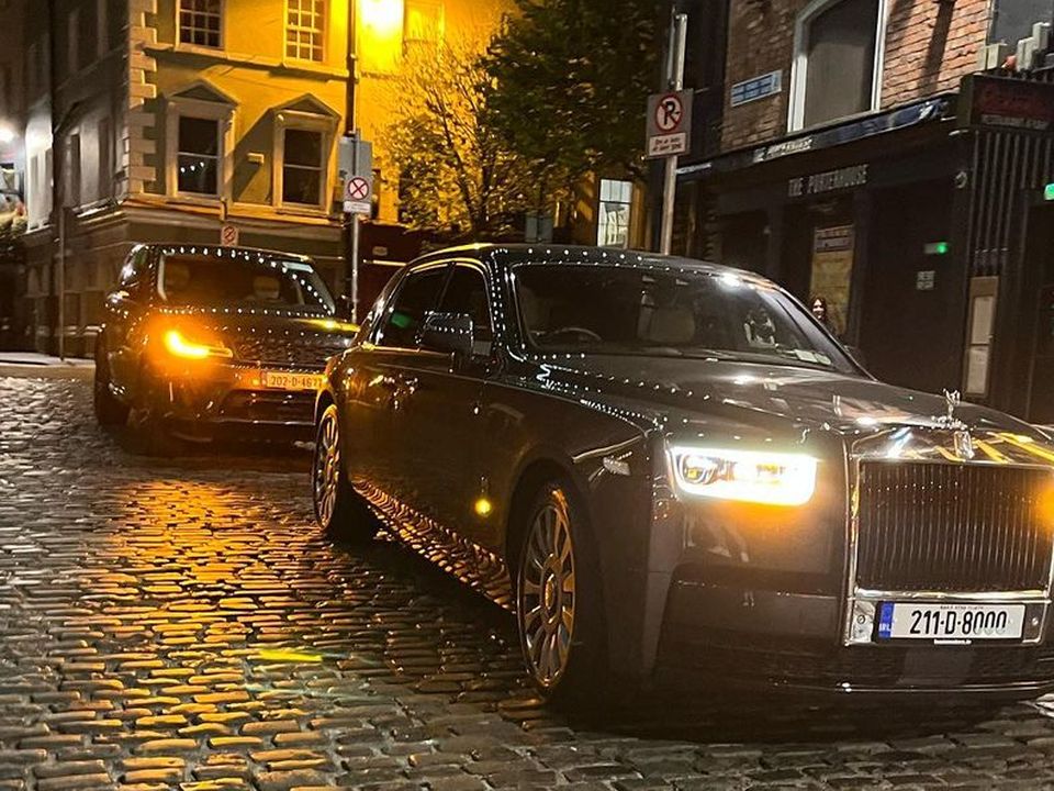 McGregor brought his luxury Rolls Royce along with him for the ride (Instagram)