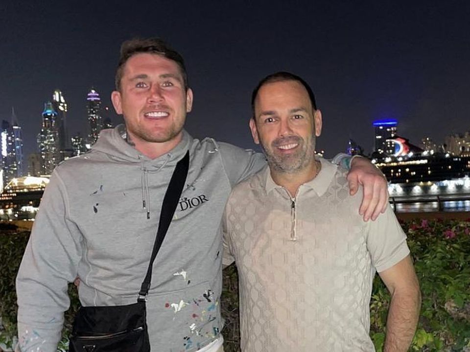 Darren Till (left) with Kinahan in Dubai