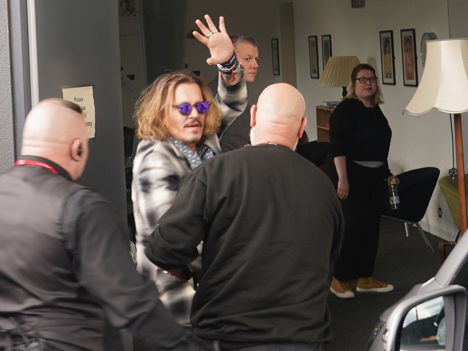 Johnny Depp arriving at Sage Gateshead where he is due to join Jeff Beck on stage (Owen Humphreys/PA)