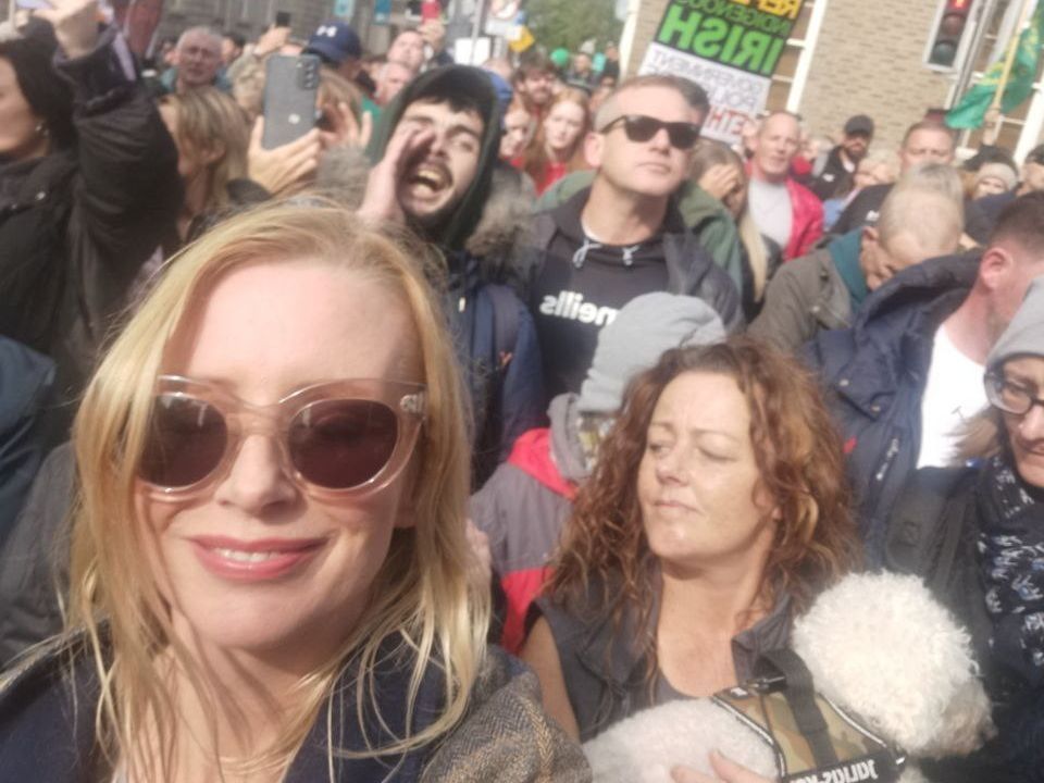 O'Loughlin joins the protests outside the Dail