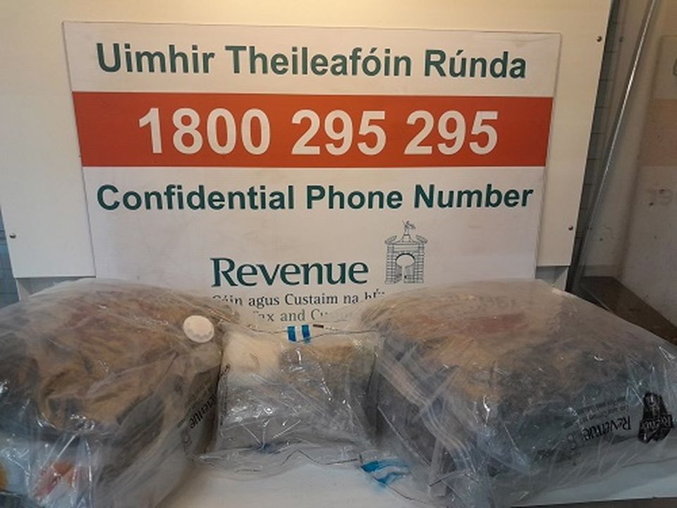 The confiscated drugs in Athlone