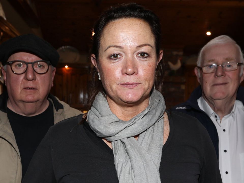 Eugene Reavey (r) speaks to reporters Nicola Tallant and Hugh Jordon (l)