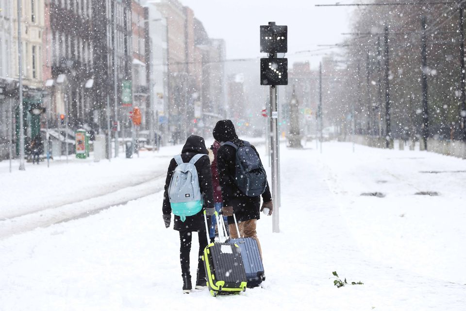 Streets in Dublin covered in snow and ice after the 'Beast from the East' in February 2018. Photo: RollingNews.ie