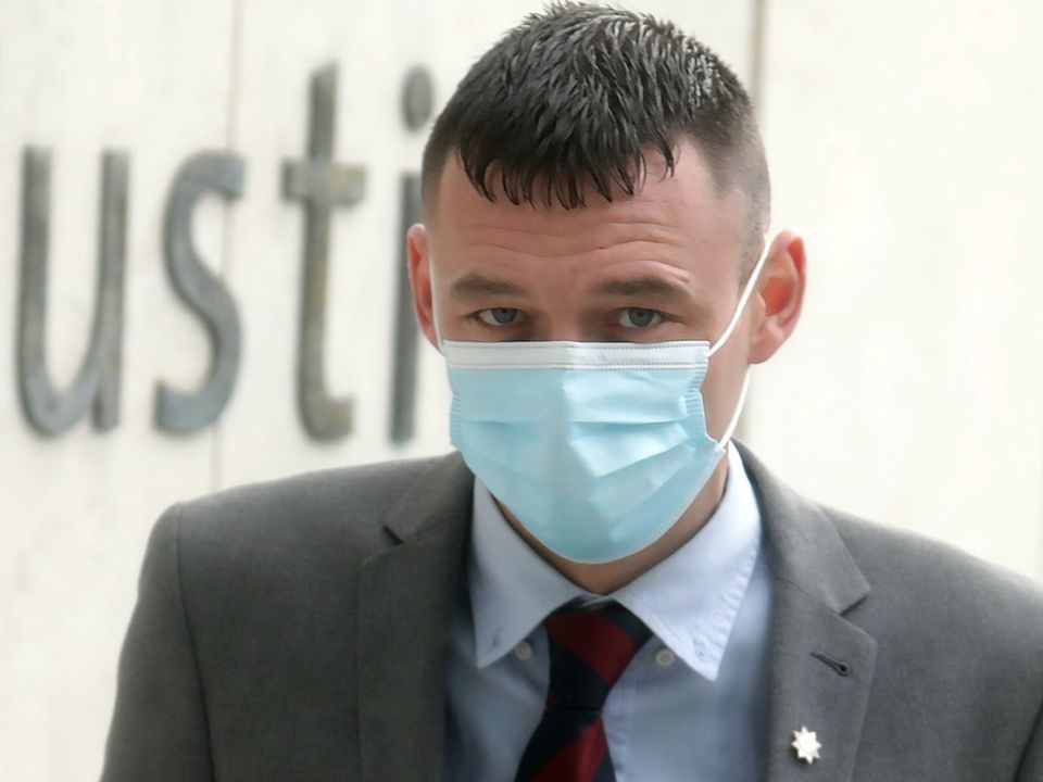 David Morrissey 29yrs, of Glendale Meadow, Leixlip, Co. Kildare pictured arriving at the Criminal Courts of Justice (CCJ) on Parkgate street in Dublin. Photo: Paddy Cummins/IrishPhotoDesk.ie