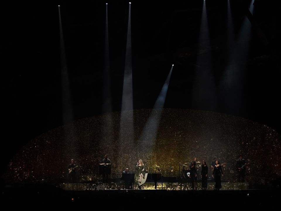 Adele performs during the Brit Awards 2022 at the O2 Arena, London. Picture date: Tuesday February 8, 2022.