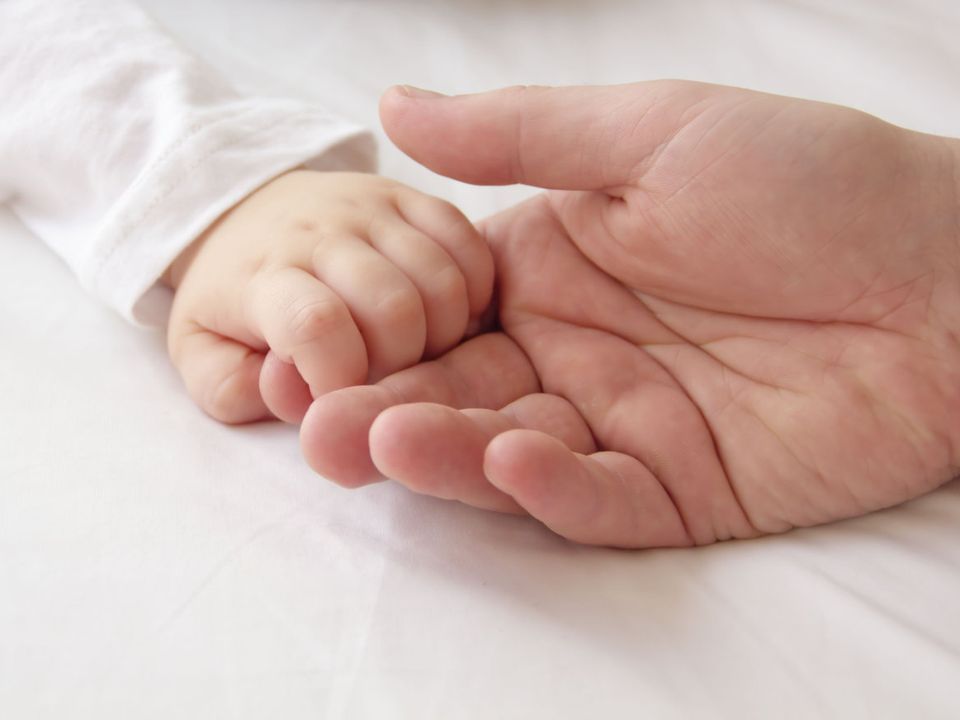 Sick child in hospital. Stock image
