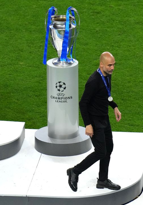 Guardiola is yet to get his hands on the Champions League trophy as City boss (Adam Davy/PA)