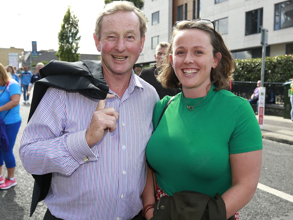 Former Taoiseach Enda Kenny with his daughter Aoibhinn. Photo: Damien Eagers