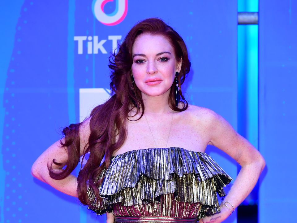 Lindsay Lohan attending the MTV Europe Music Awards 2018 held at the Bilbao Exhibition Centre, Spain.