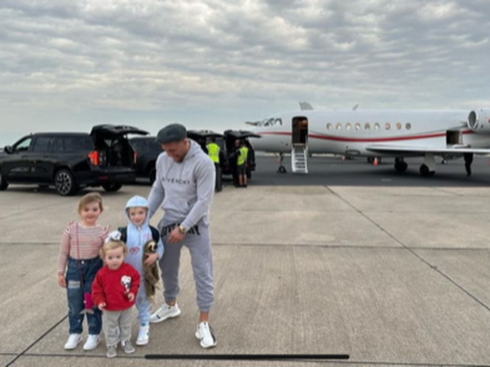 The McGregors are seen touching down in Florida.