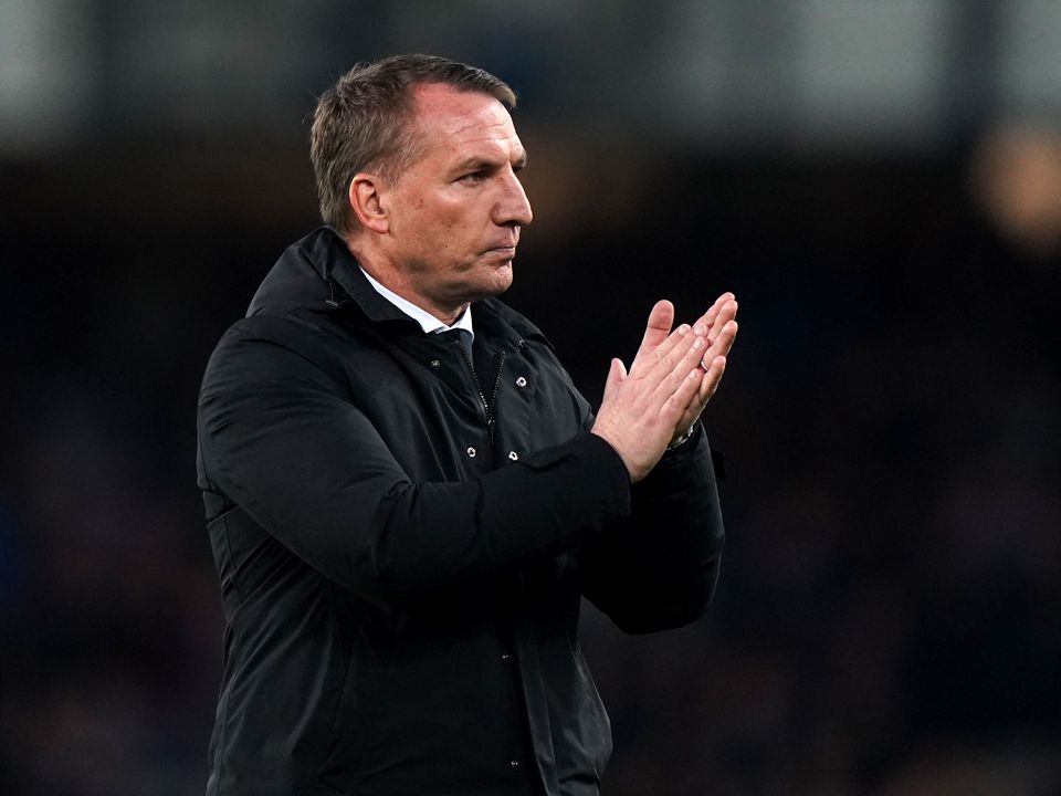 Leicester manager Brendan Rodgers, pictured, can call on Jamie Vardy again (Tim Goode/PA)