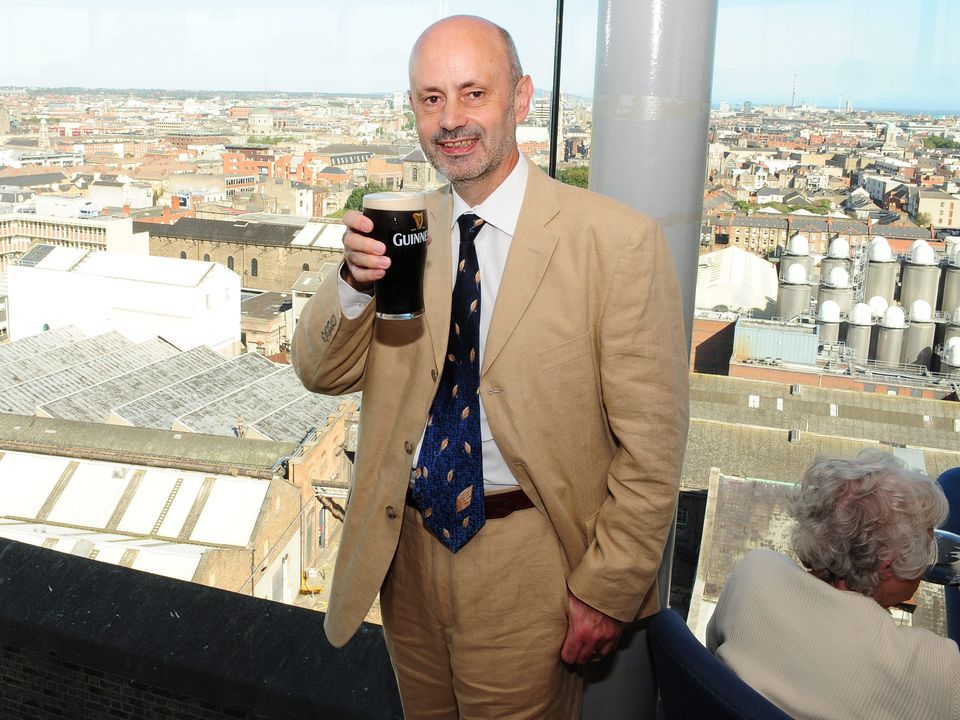 Former columnist Des Ekin enjoying a pint at the Guinness Storehouse