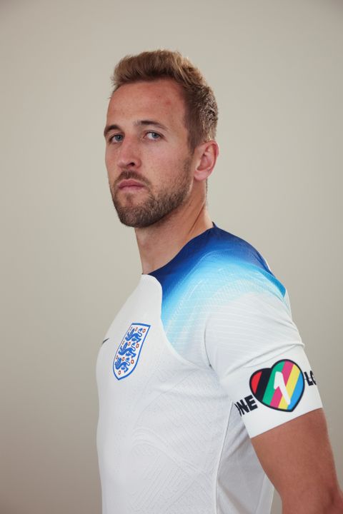 File photo handout photo provided by the FA of England's Harry Kane wearing a OneLove captain's armband. Banning anti-discrimination armbands at the World Cup in Qatar would send out a “devastating” signal, a world players’ union chief has said. FIFA is yet to confirm whether captains from nine European nations, including England and Wales, will be permitted to wear the ‘OneLove’ armband at matches in the tournament this winter. Issue date: Friday September 23, 2022.