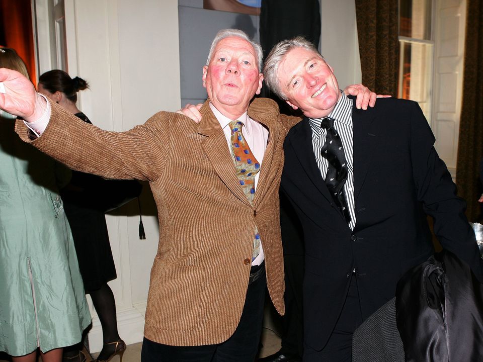 Late Late Show hosts Gay Byrne with Pat Kenny