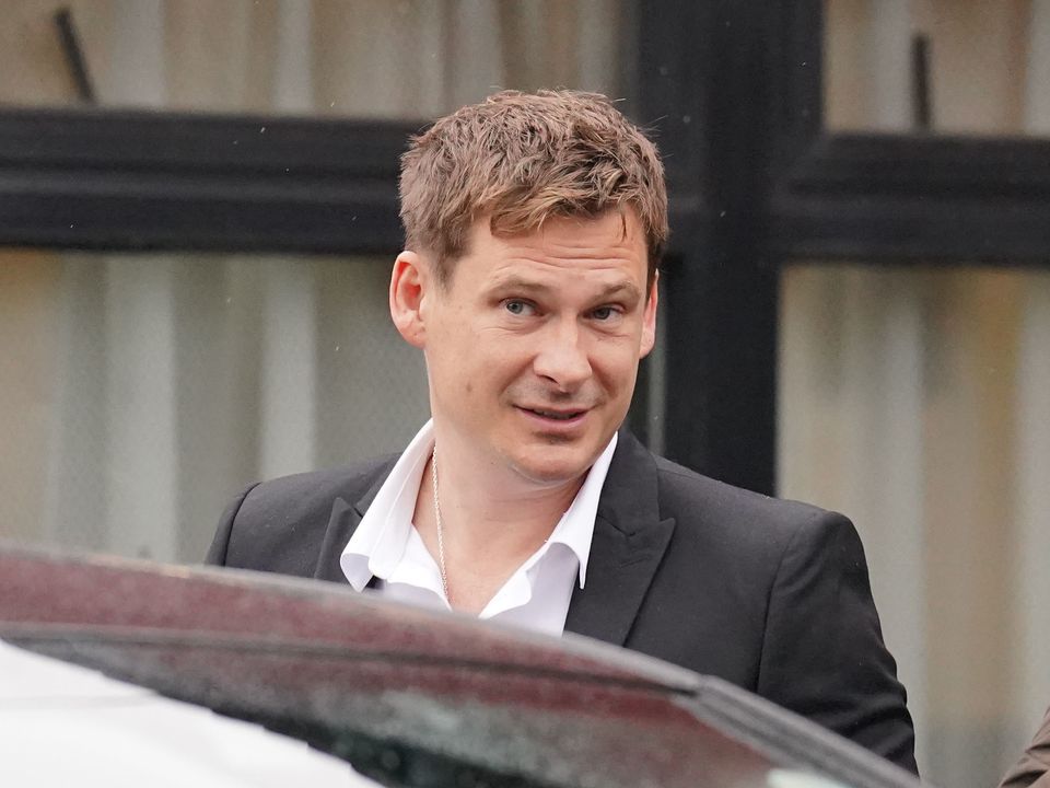 Blue singer Lee Ryan arrives at Ealing Magistrates' Court in London, charged with abusing and assaulting a member of the crew onboard a British Airways flight and assaulting a police officer at London City airport in July. Picture date: Thursday January 12, 2023.