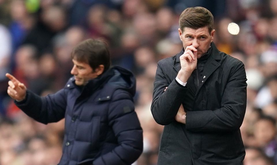 Steven Gerrard was the losing boss as Aston Villa were hammered by Spurs (Nick Potts/PA)