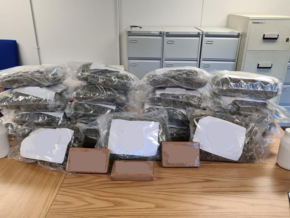 The drugs seized in Mitchelstown on Friday. Photo: Gardaí