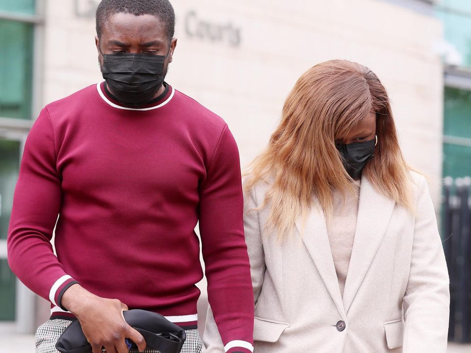 Osarobo Izekor and his wife Precious Izekor pictured leaving Laganside Courts in Belfast. Picture by Jonathan Porter/PressEye