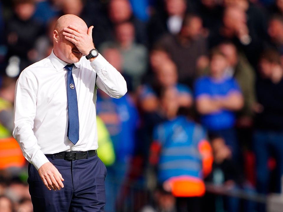 Everton manager Sean Dyche has seen the club deducted 10 points for breaches of profit and sustainability rules. Photo: Peter Byrne/PA Wire.
