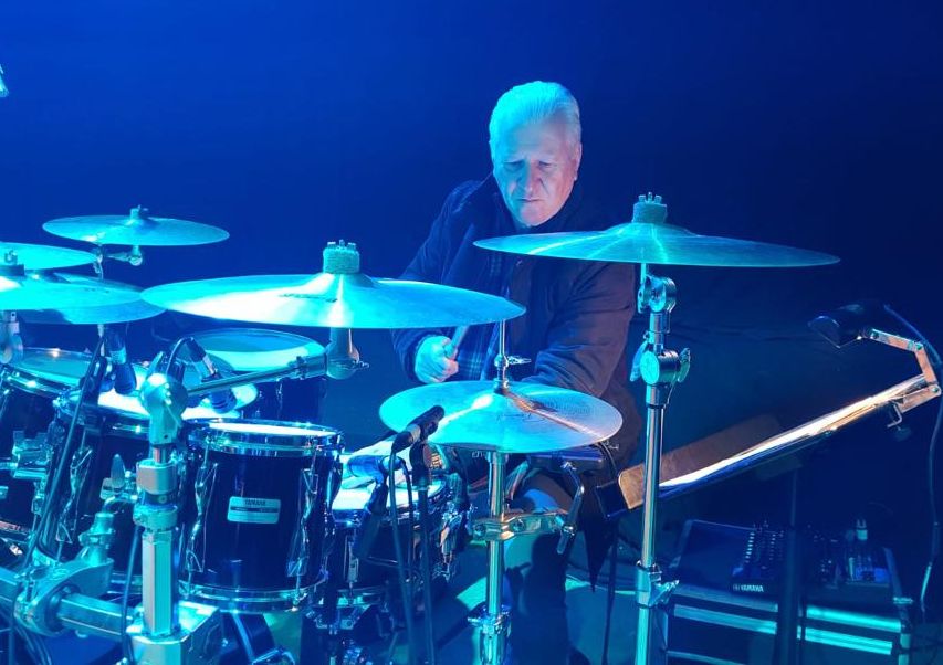Ronan playing a beat on the drums