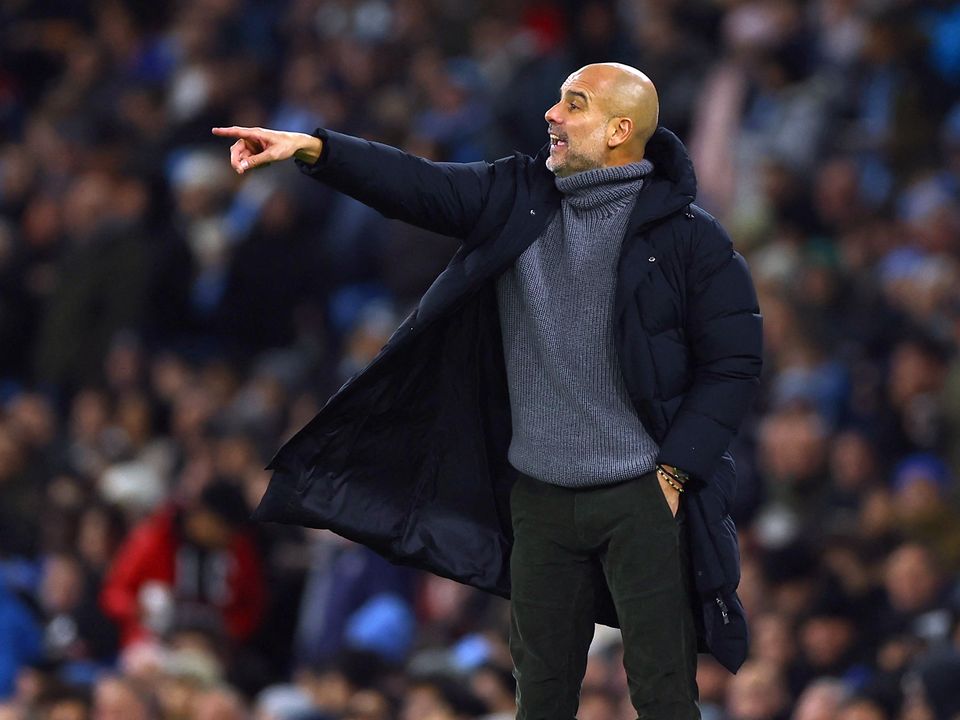 Pep Guardiola claims he has one or two tricks up his sleeve for this weekend's Manchester derby. Photo: Reuters