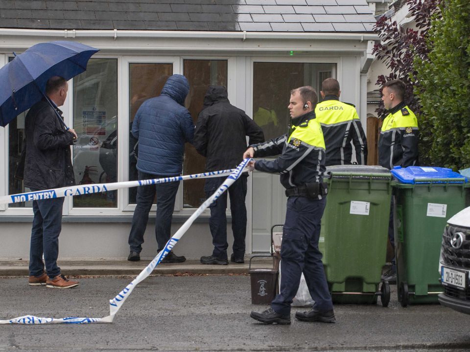 Gardaí at the scene in Clarecastle  on the outskirts of Ennis, Co Clare. Photo: Press 22