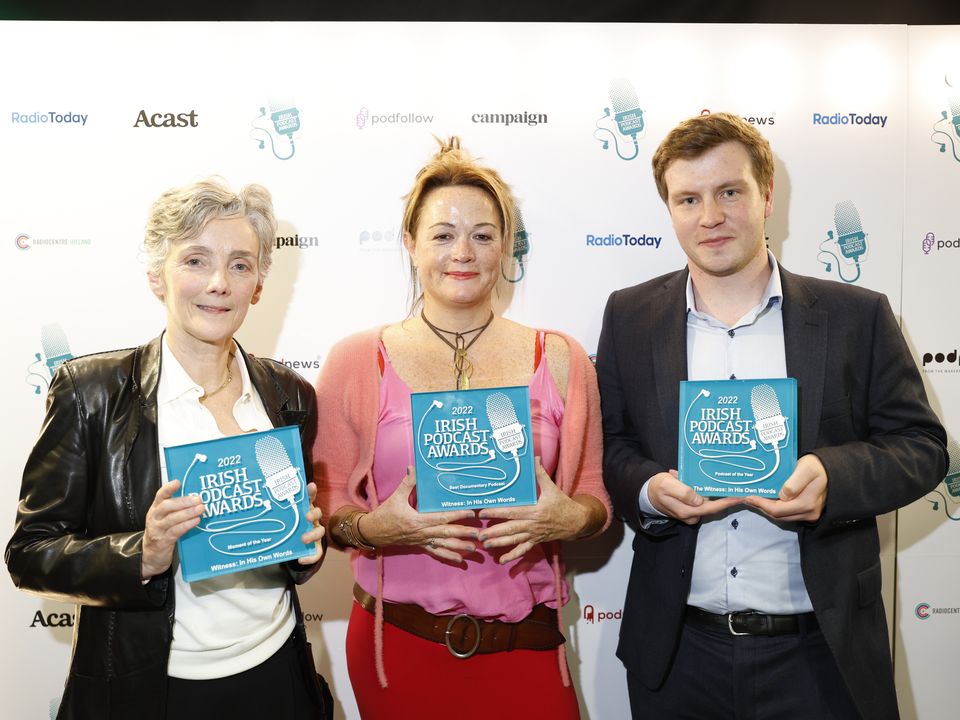 Nicola (centre) with Jane Gogan and Ian Maleney