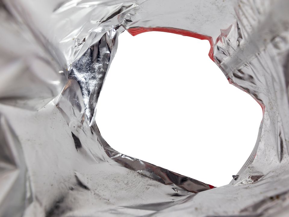 Tinfoil bag (stock image)