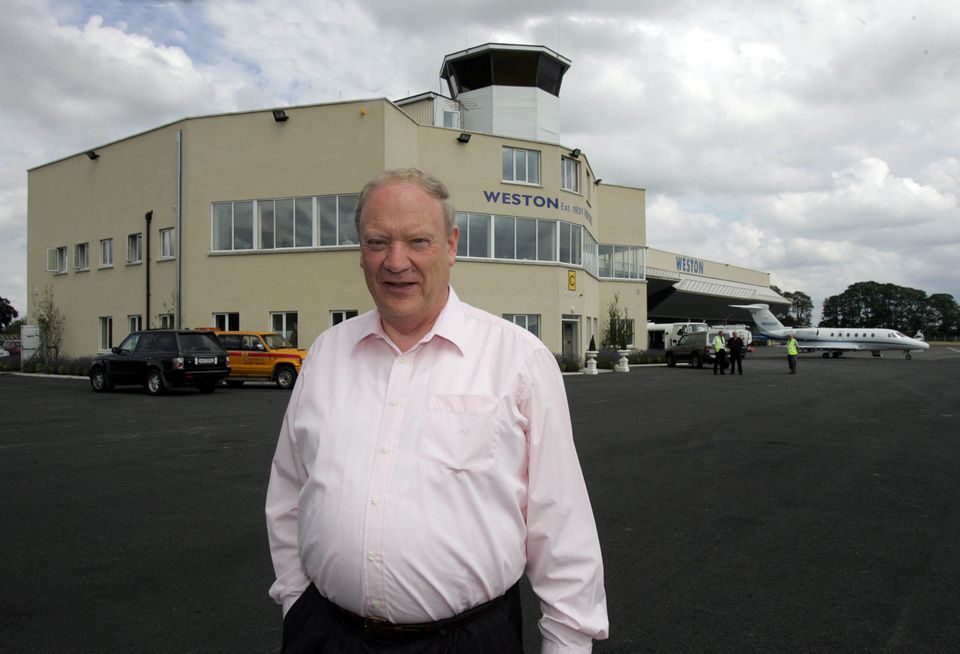 Businessman Jim Mansfield Snr at his Weston Airport in West Dublin.