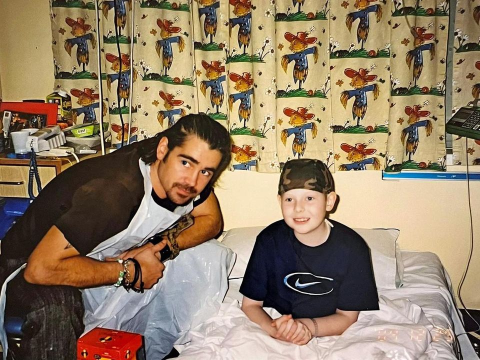 Colin Farrell visiting Craig in Crumlin Children's Hospital on Christmas Day, 2004