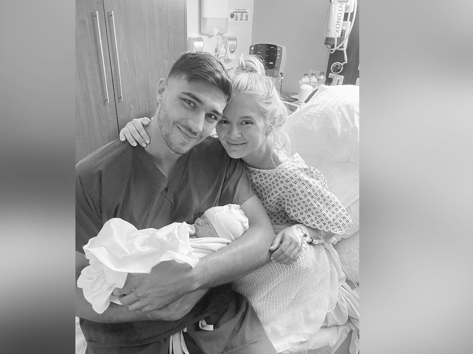 Molly-Mae Hague and Tommy Fury with their newborn baby girl